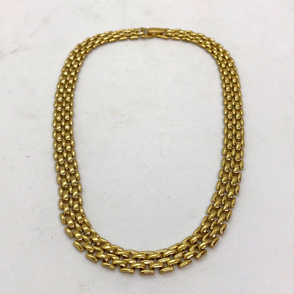 Gold Linked Fashion 16” Necklace